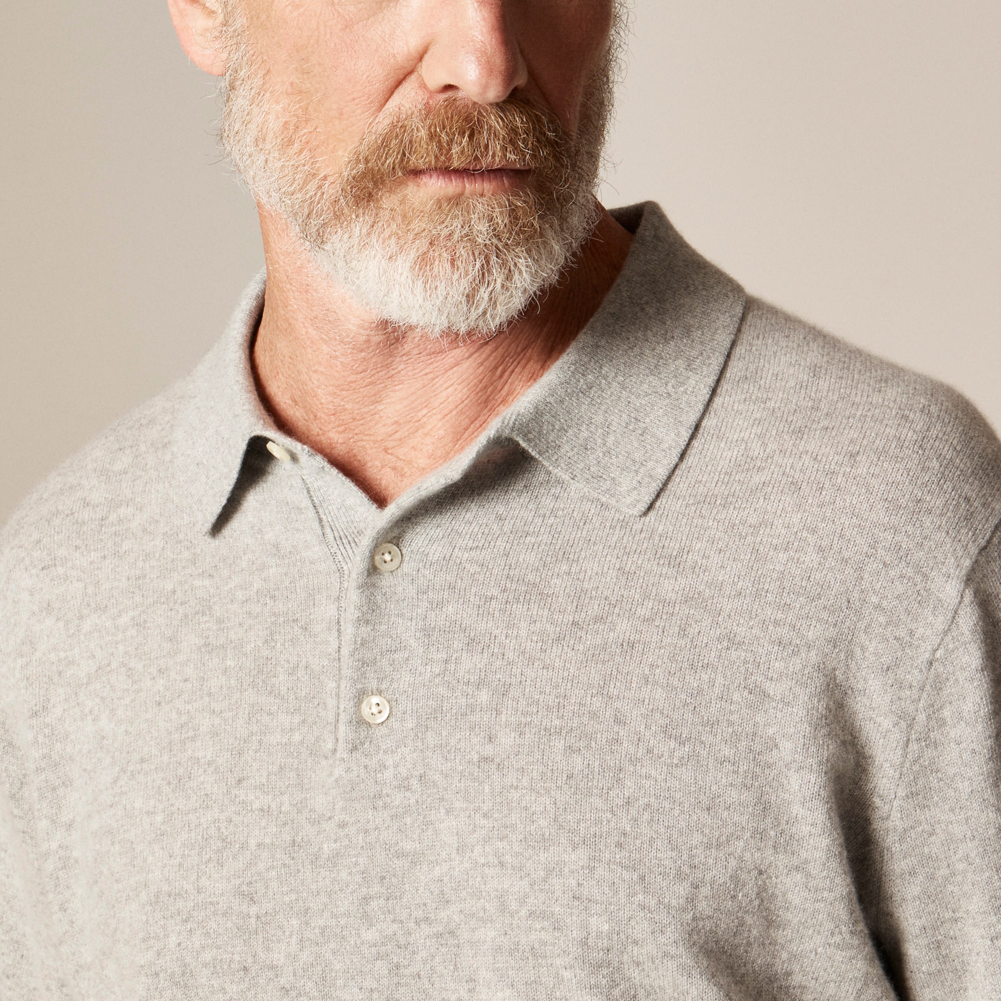 Cashmere collared sweater-polo