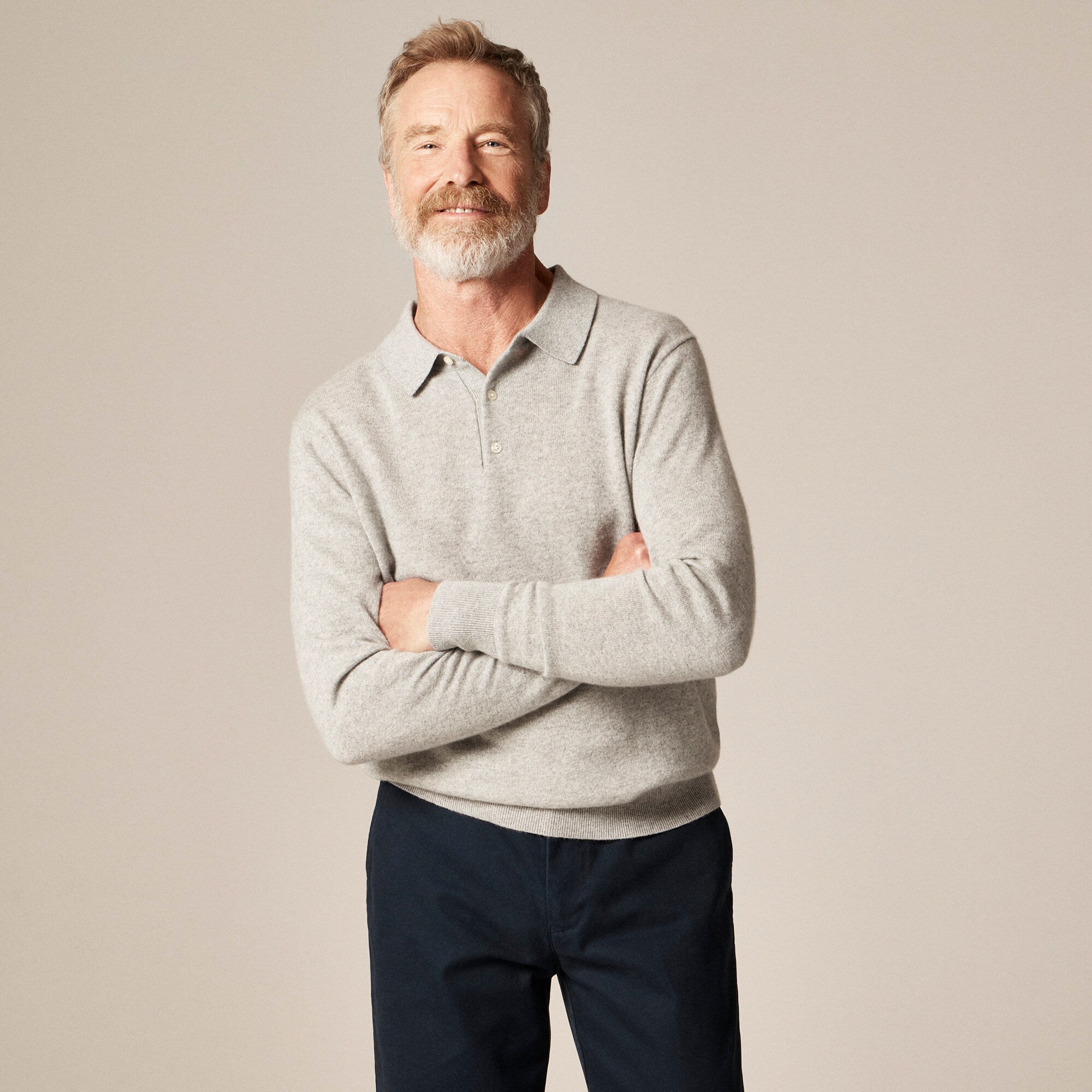  Cashmere collared sweater-polo