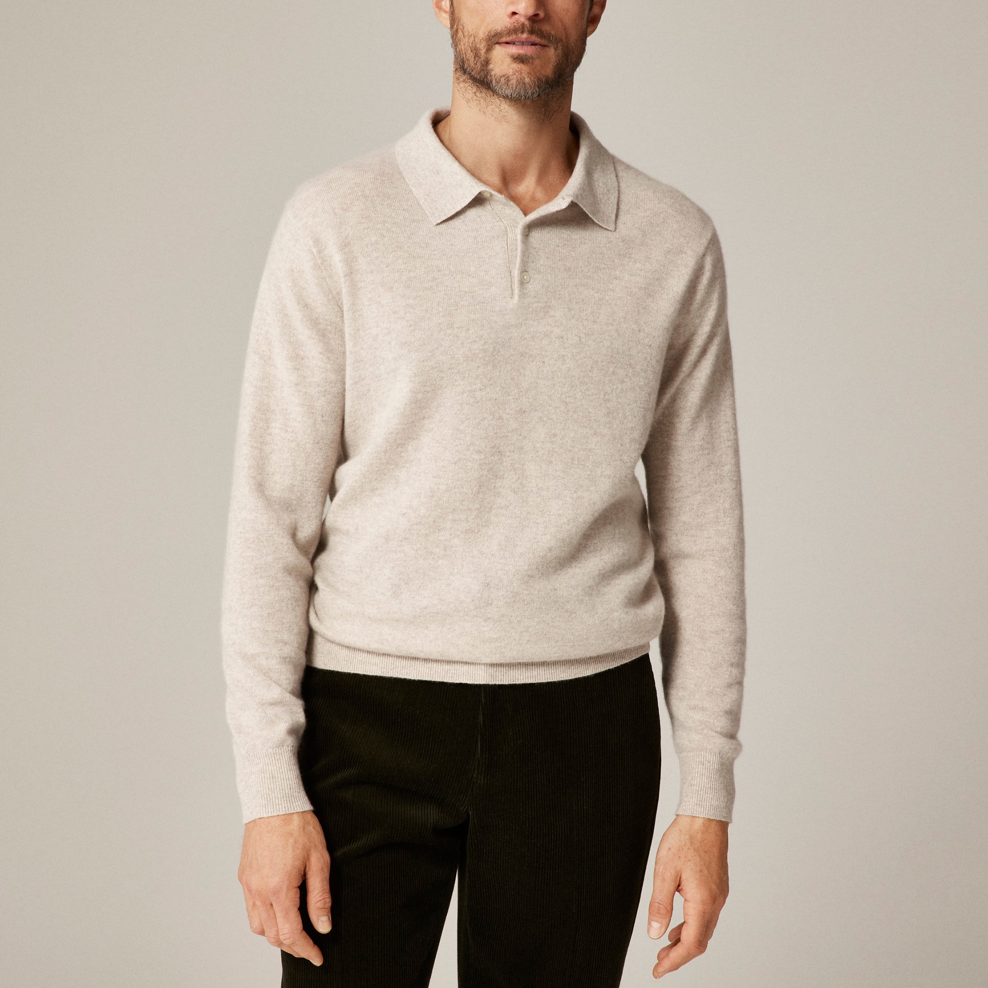 Cashmere collared sweater-polo