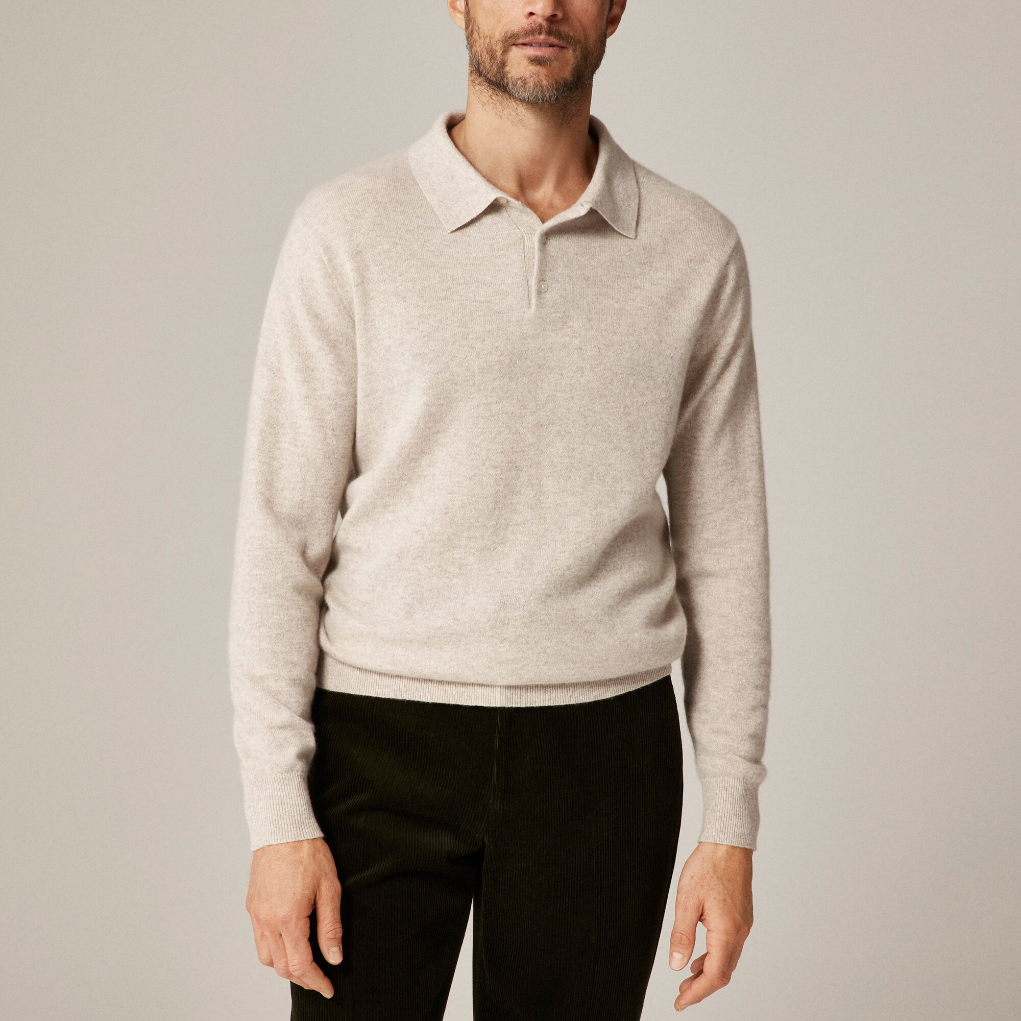 Cashmere collared sweater-polo