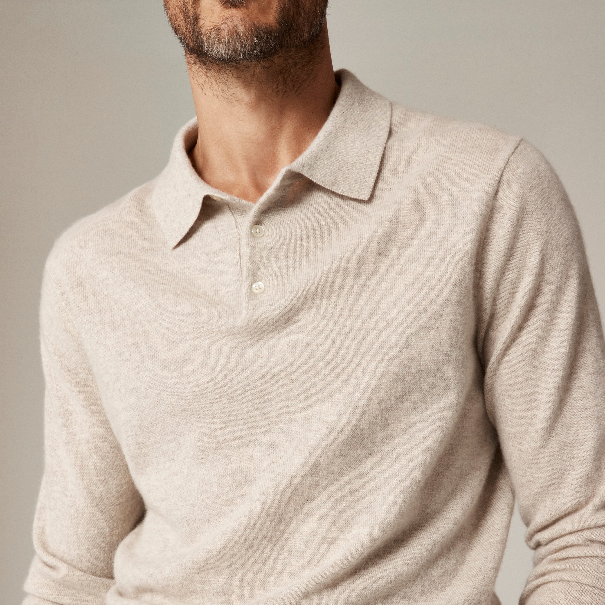 Cashmere collared sweater-polo