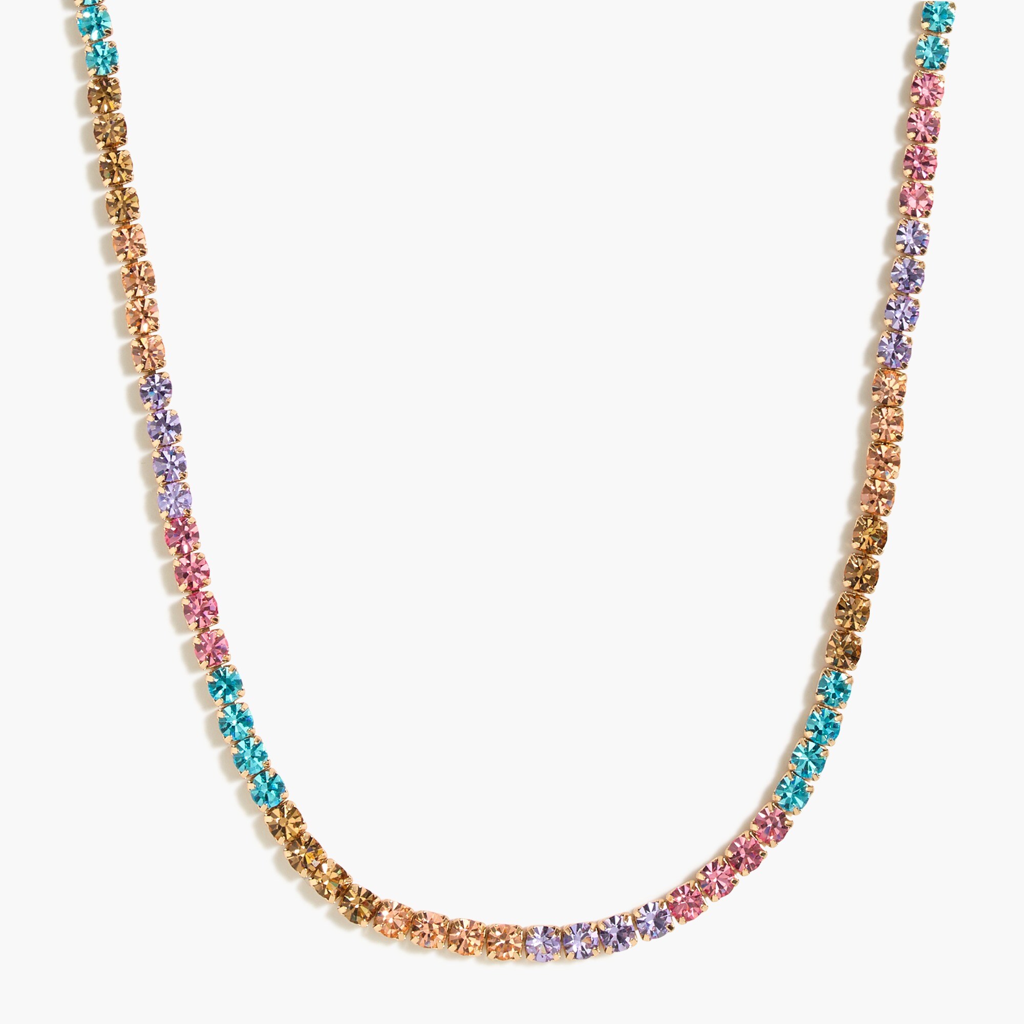 Ombré crystal tennis choker necklace