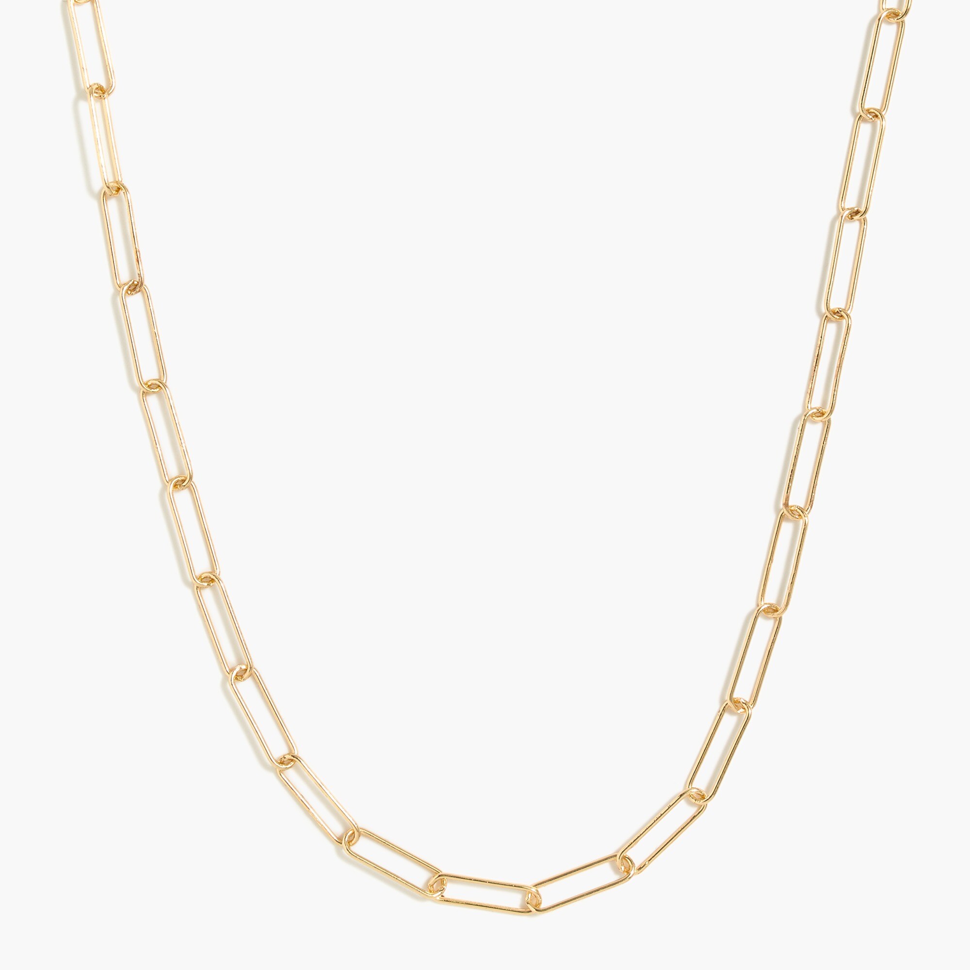 Paper-clip chain choker necklace