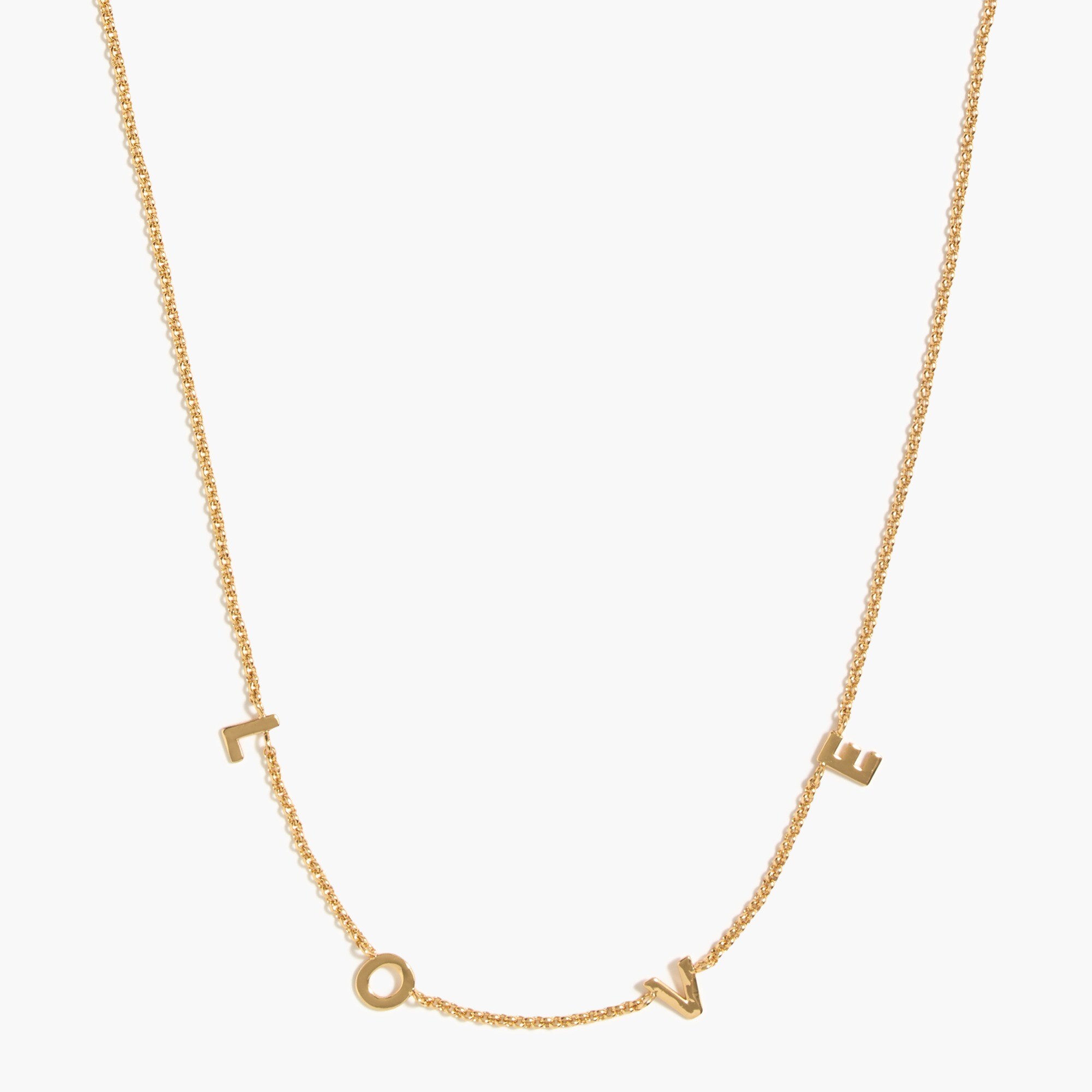 Floating letters necklace