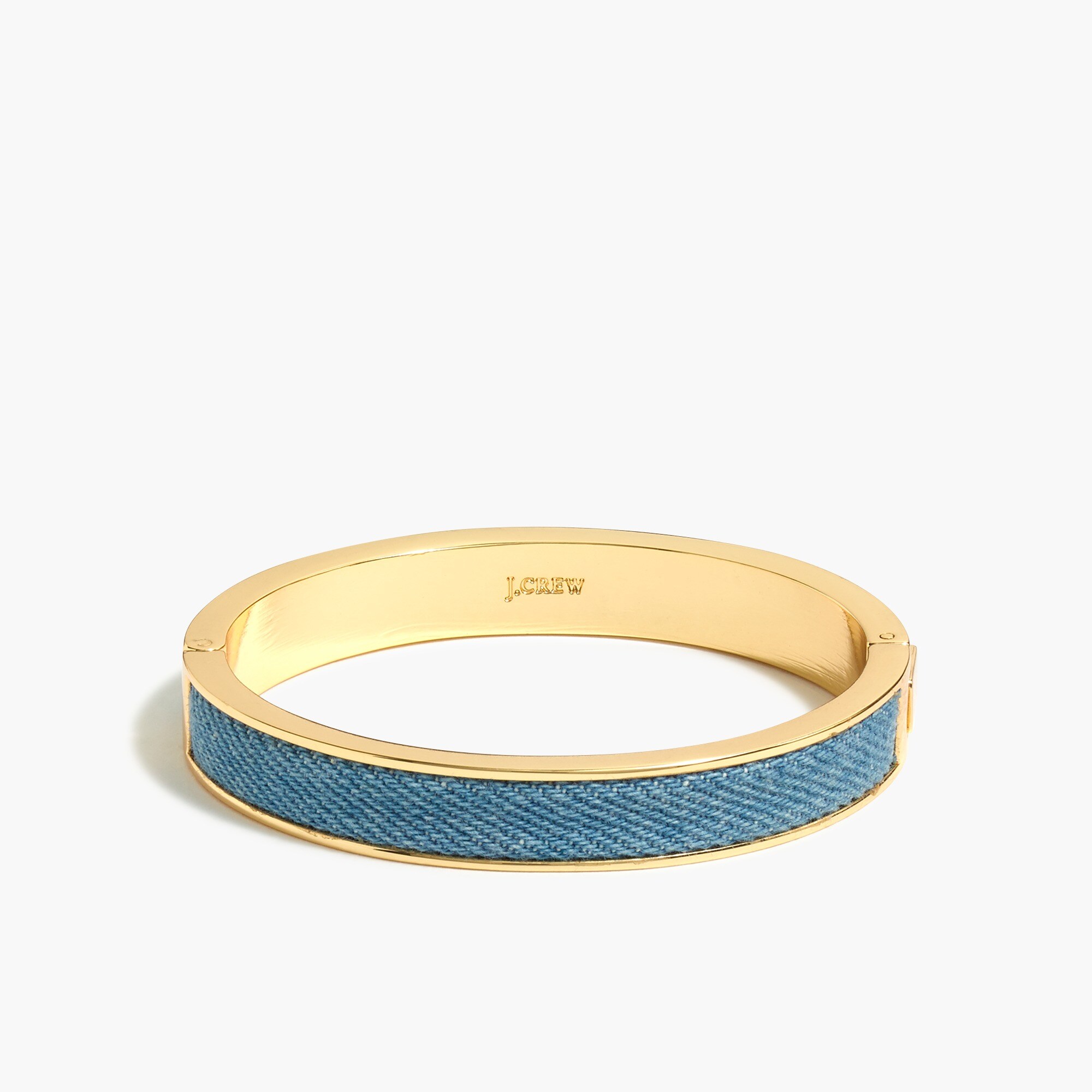 Chambray and crystal bangle