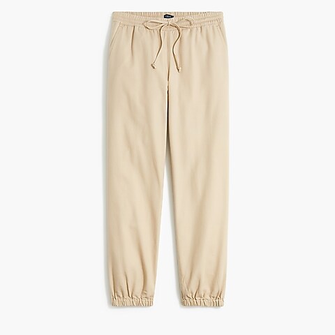 womens Lightweight jogger pant in cotton twill
