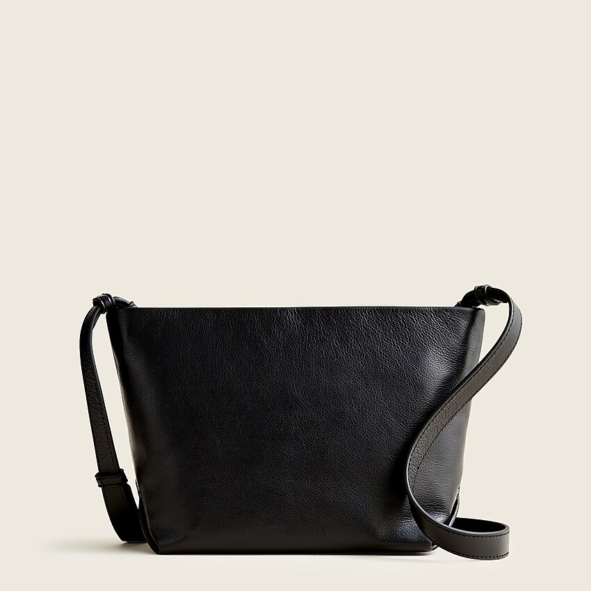 j.crew: oslo soft leather crossbody bag for women, right side, view zoomed