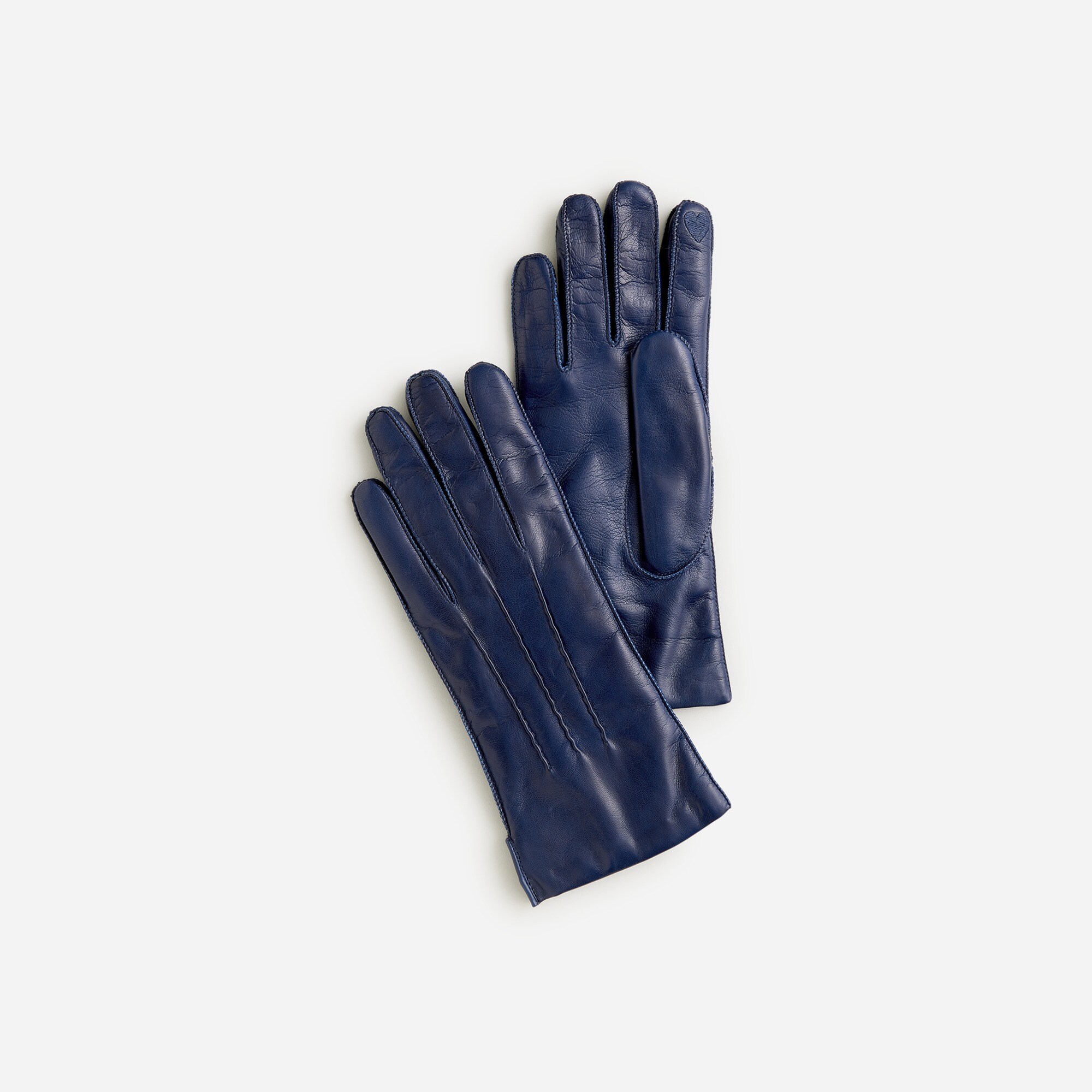 womens Italian leather tech-touch gloves