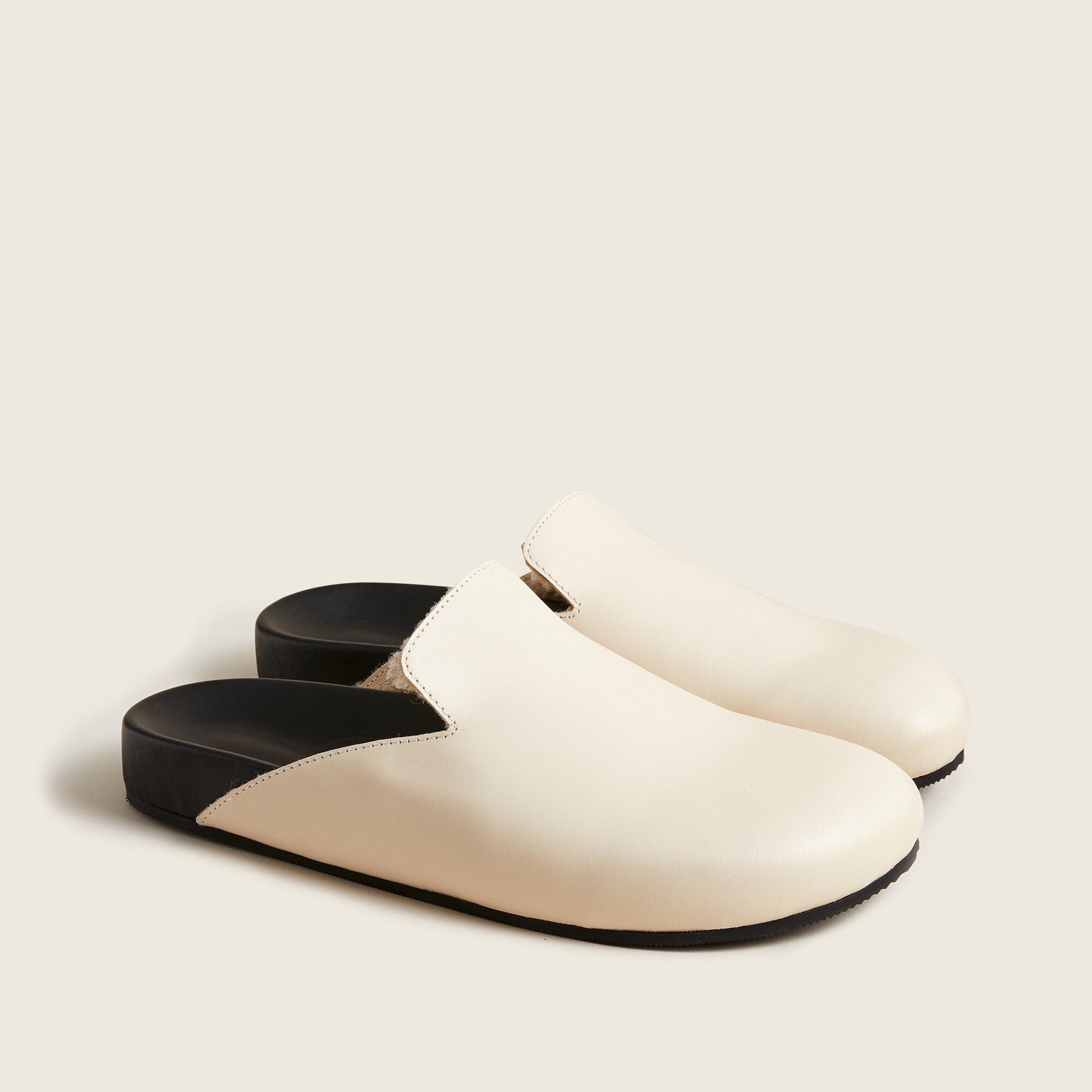 Pacific sherpa-lined leather clogs