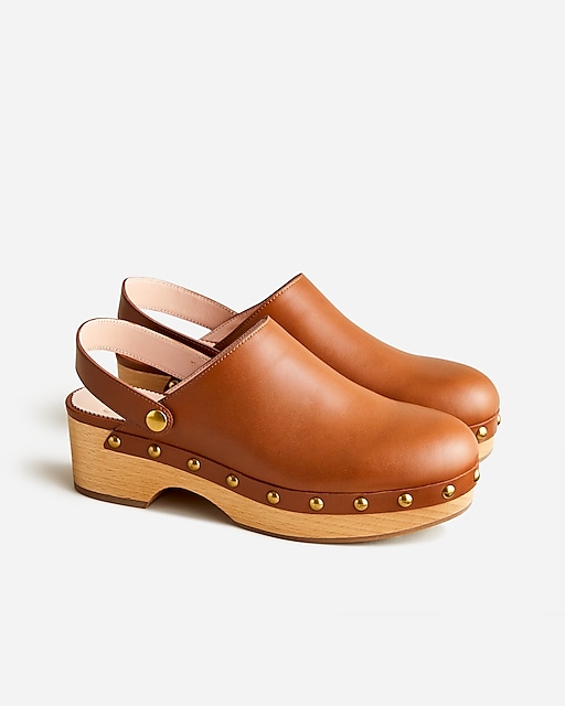 womens Convertible leather clogs
