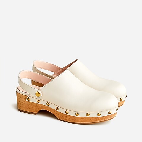 womens Convertible leather clogs