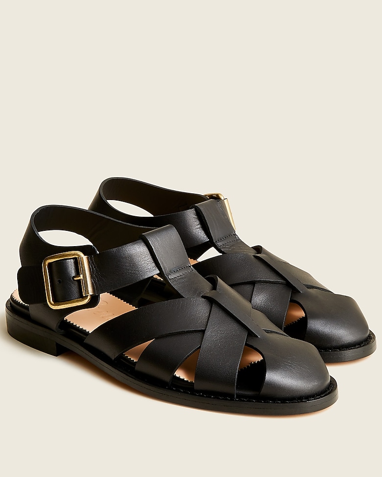 J.Crew: Winona Fisherman Sandals In Leather For Women
