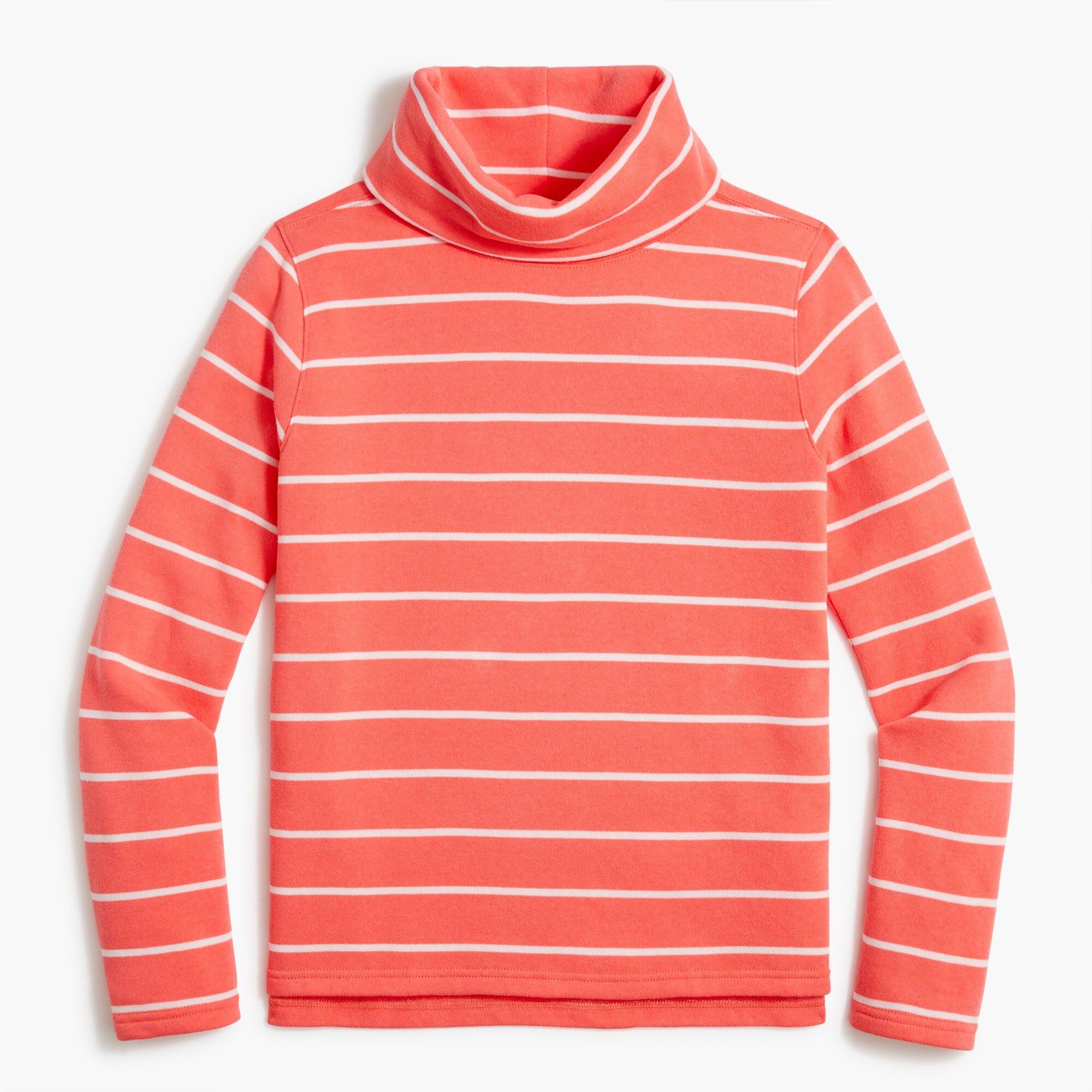 striped mockneck sweatshirt in cloudspun fleece for women