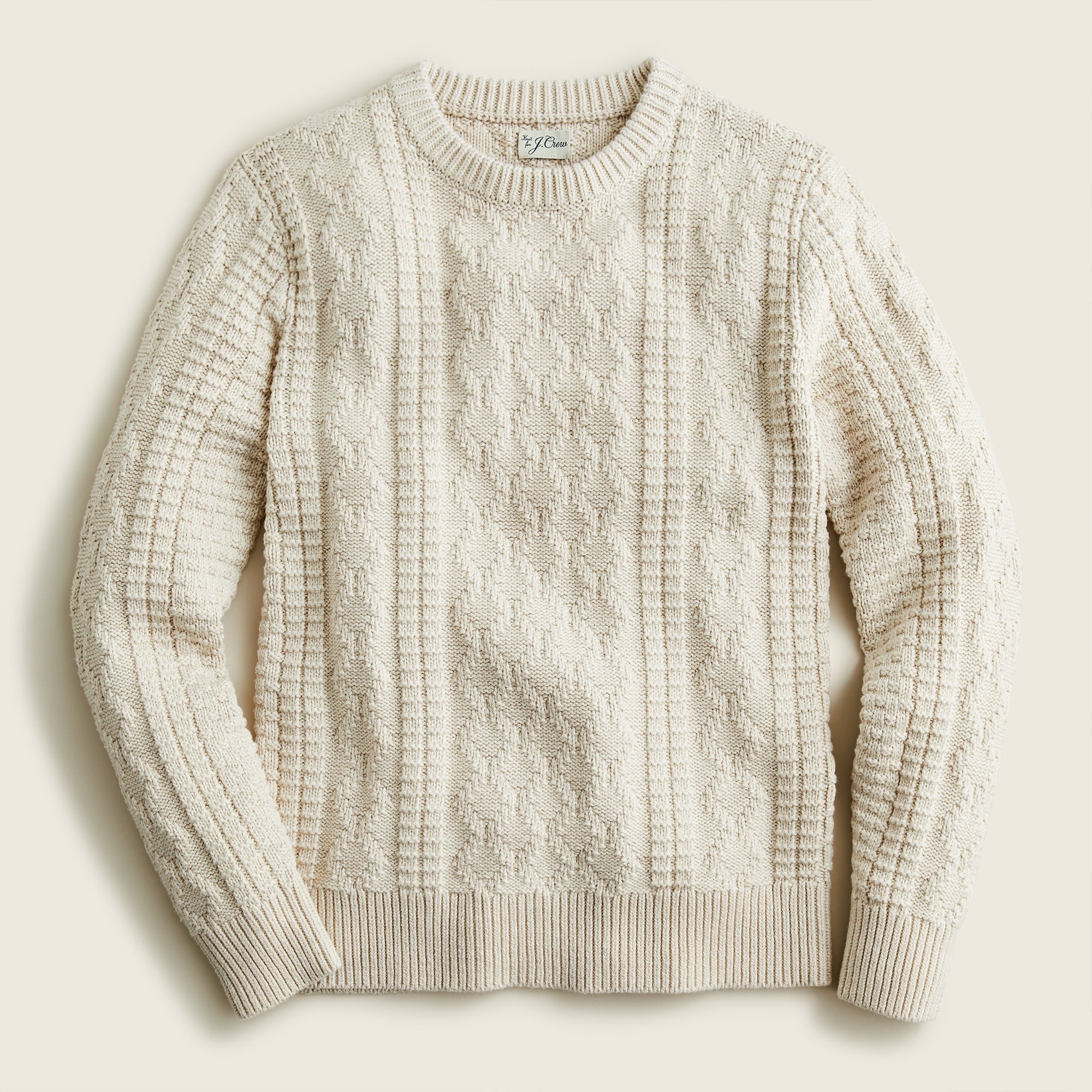 Brendan Crew neck Cable knit - Ecru –