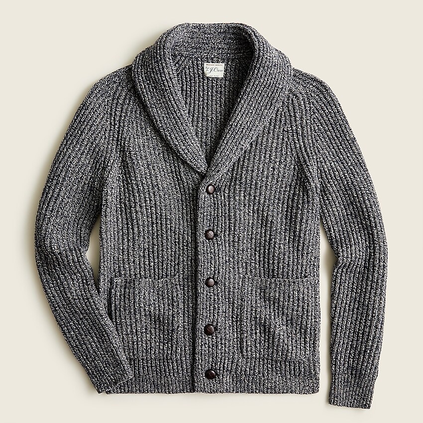 J.Crew: Rugged Merino Wool Cardigan Sweater For Men