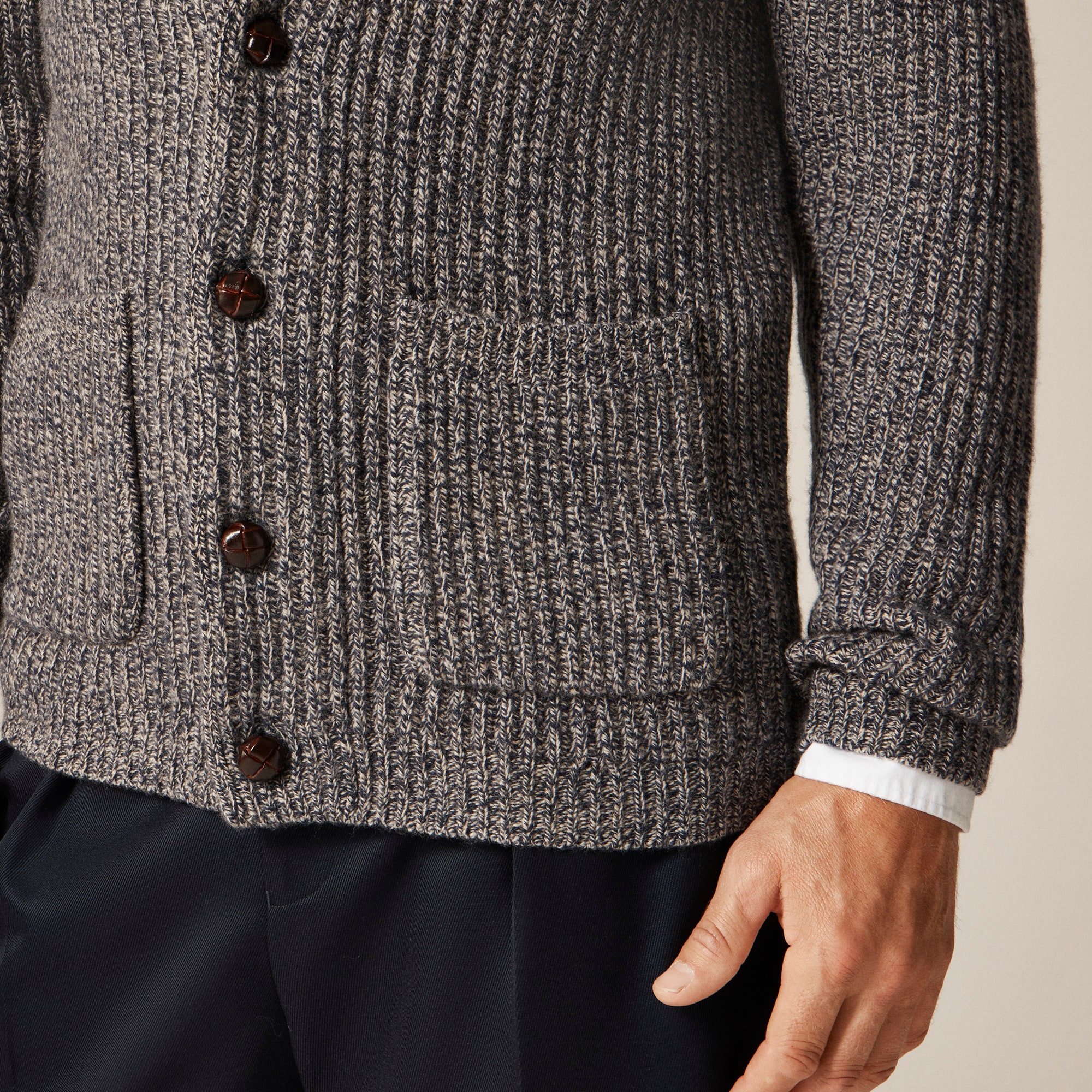 Rugged Merino Wool-blend Cardigan Sweater For Men | J.Crew