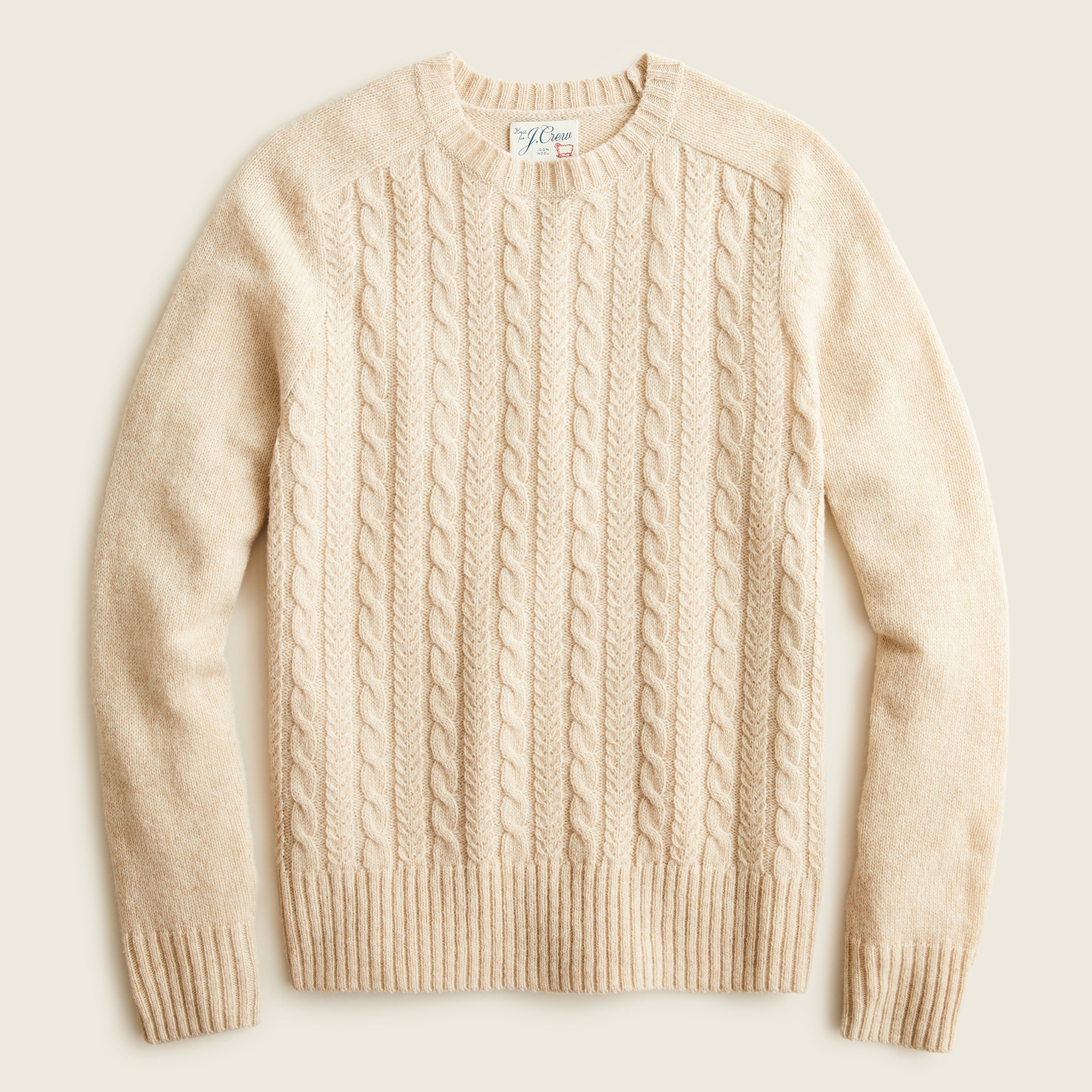 Brendan Crew neck Cable knit - Ecru –