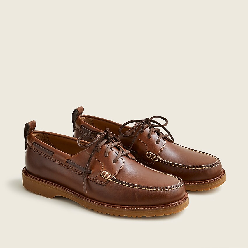 j.crew: wallace &amp; barnes camp shoes in leather for men, right side, view zoomed