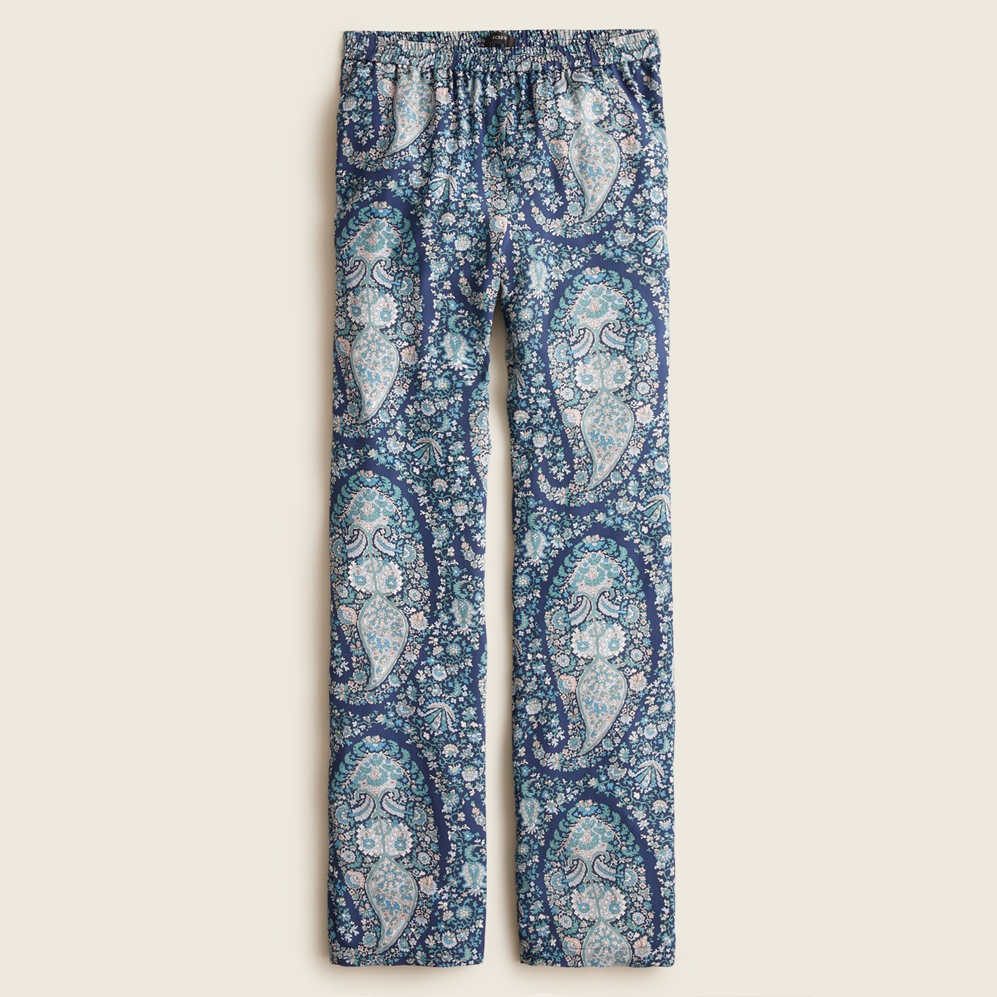 Pull-on Silk Pant In Oversized Paisley For Women | J.Crew