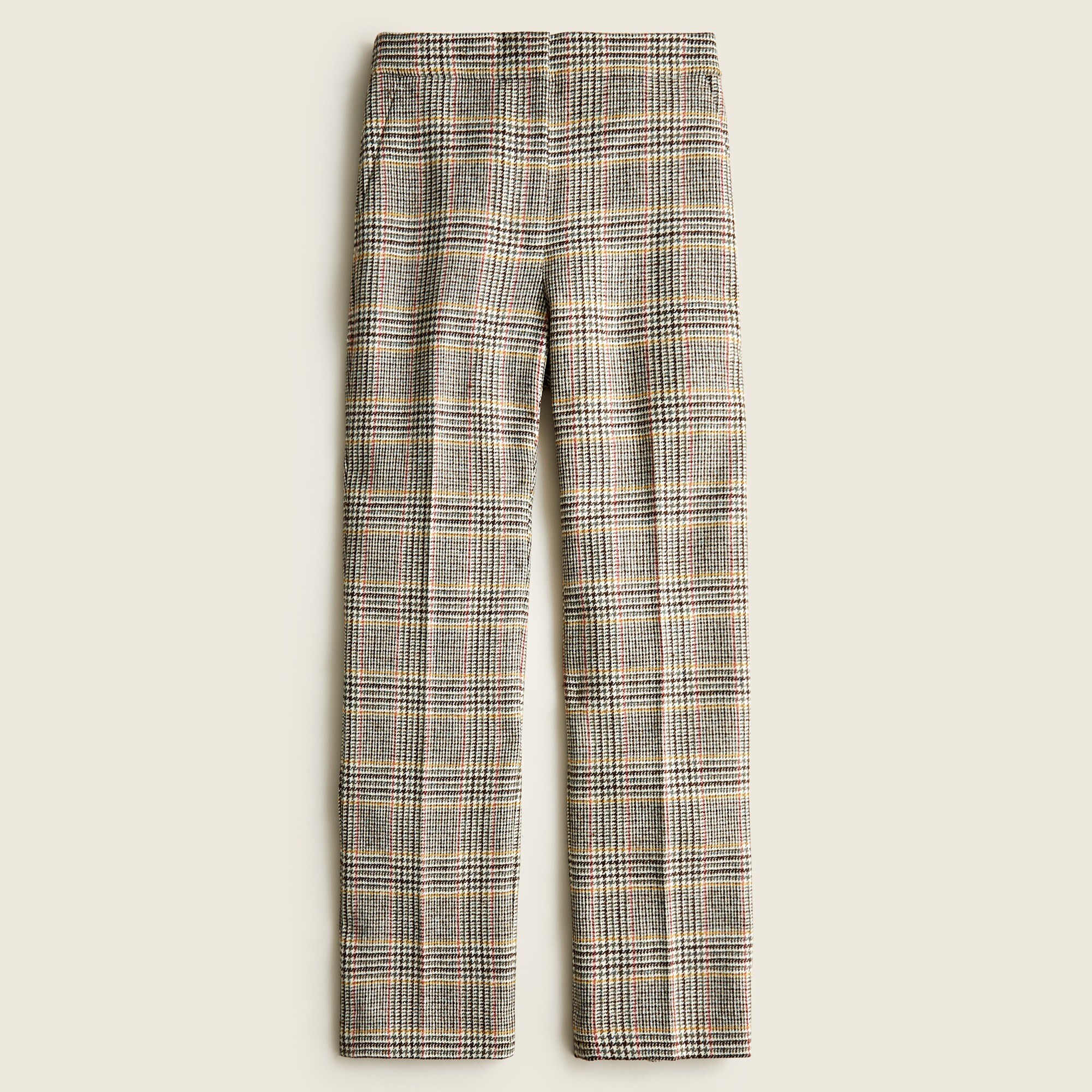 J.Crew Pull on Straight leg Pant In Glen Plaid English Wool For Women