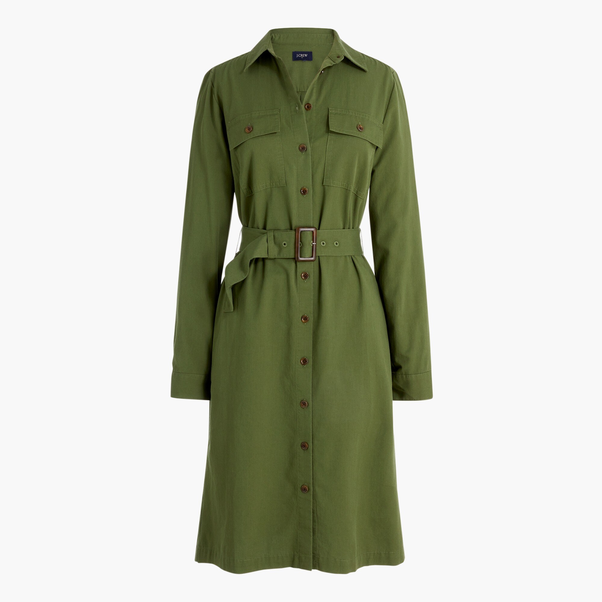 twill utility shirt-dress for women