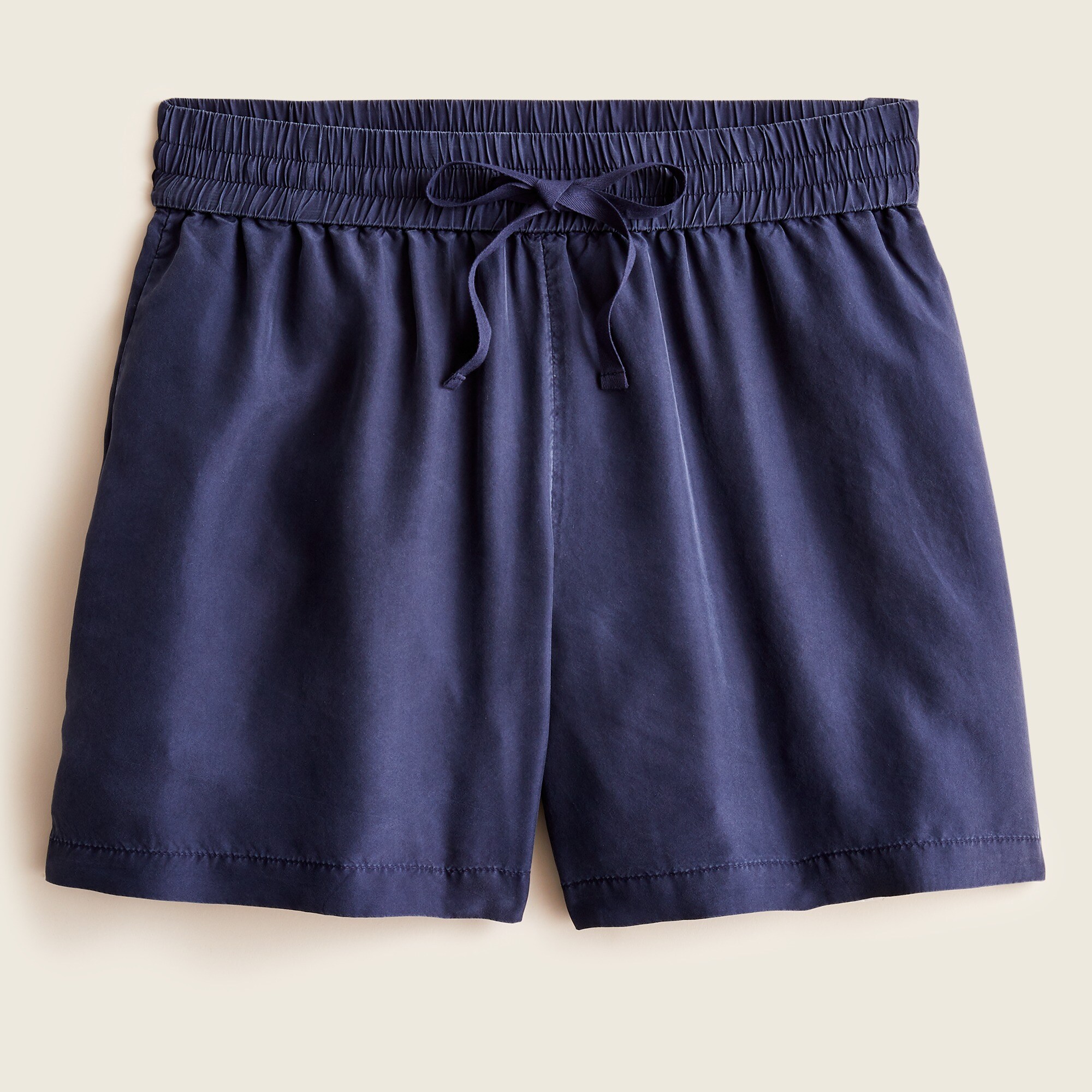 Pull-on sandwashed silk short