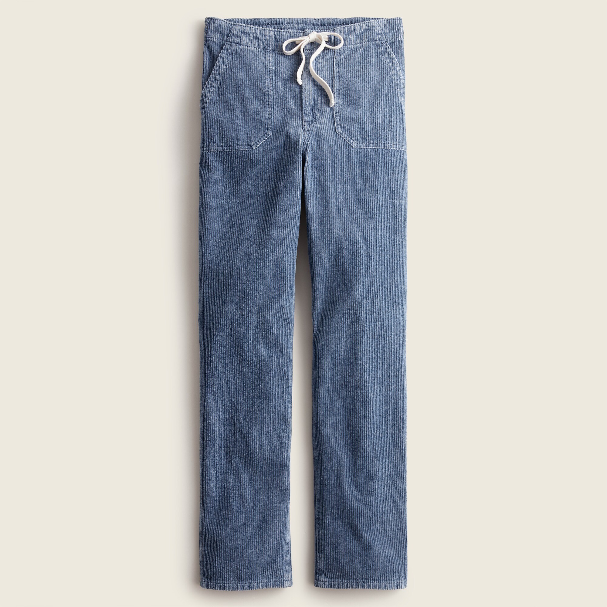 Tie-waist Camp Pant In Indigo-dyed Corduroy For Women | J.Crew