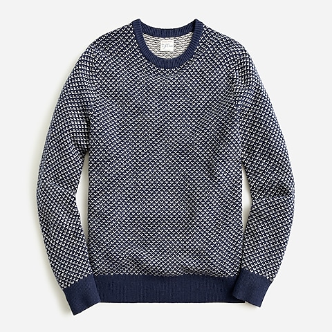  Rugged merino wool bird's-eye sweater