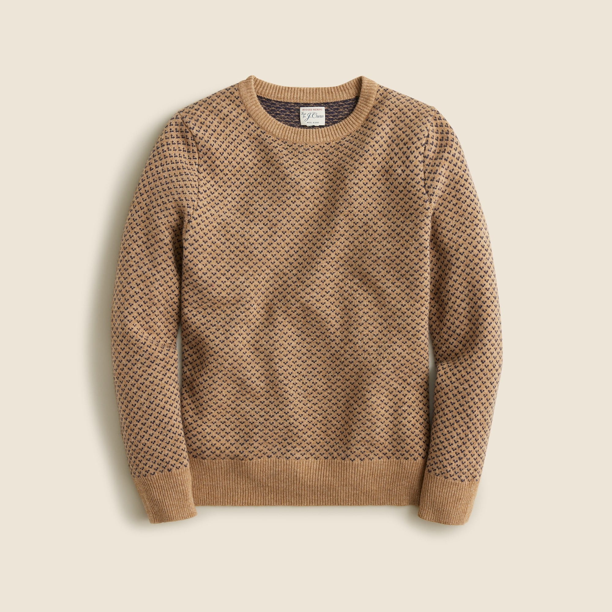 J.Crew Rugged Merino Wool blend Bird s eye Sweater For Men