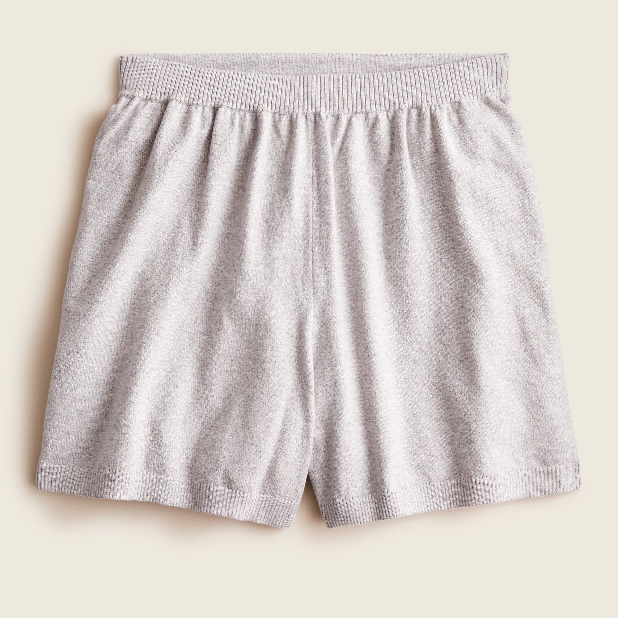 High-waisted cotton-cashmere sweater short