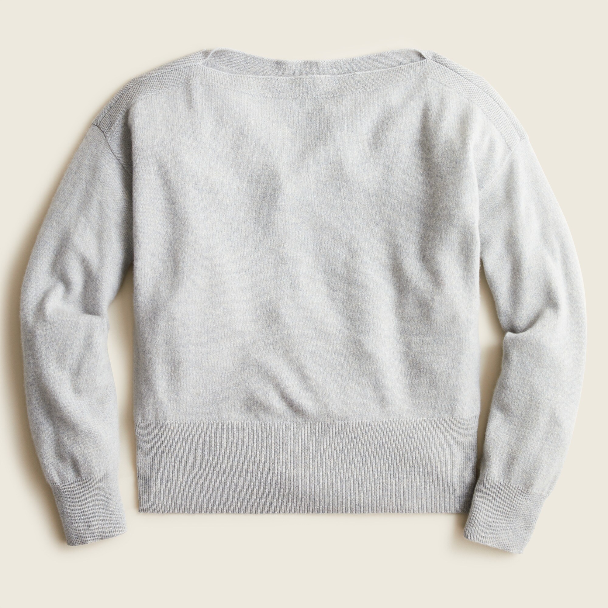 Cashmere cropped boatneck sweater