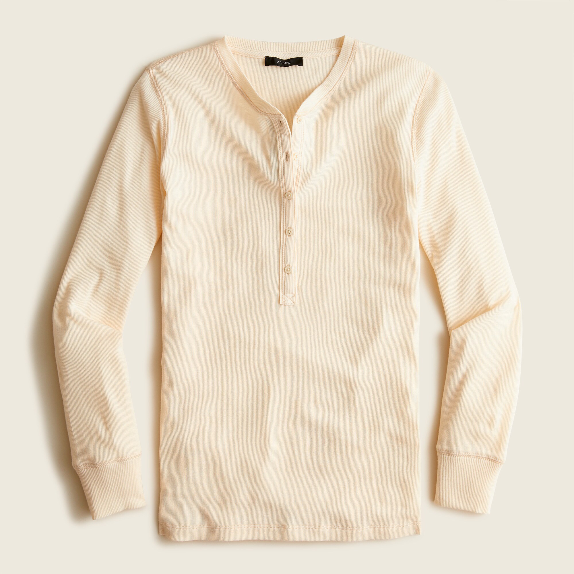 Ribbed Henley T-shirt For Women | J.Crew