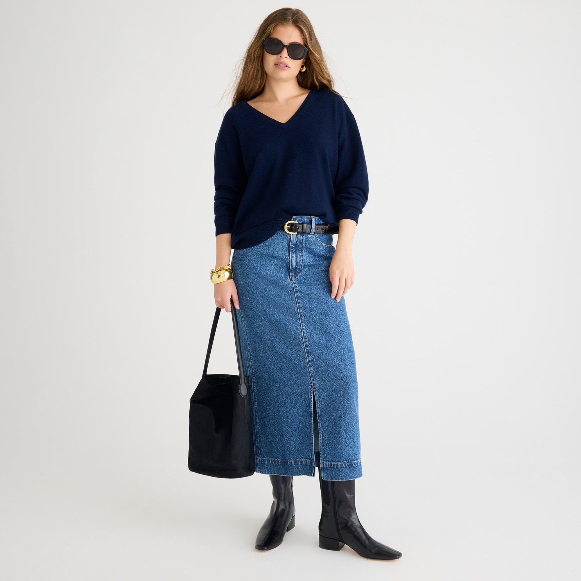 Cashmere relaxed V-neck sweater - image 2