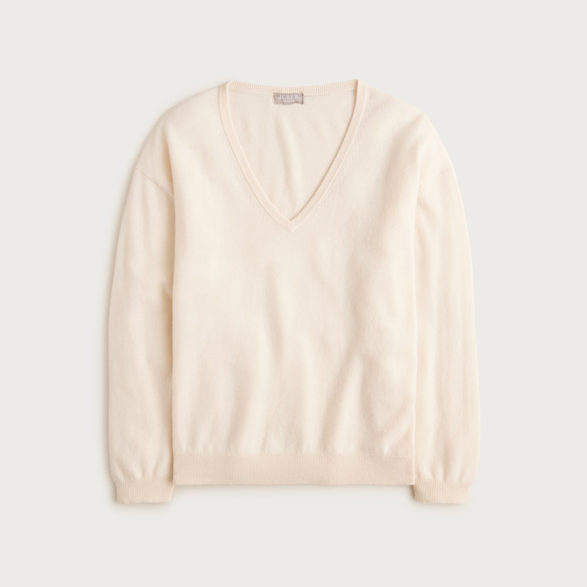 womens Cashmere relaxed V-neck sweater