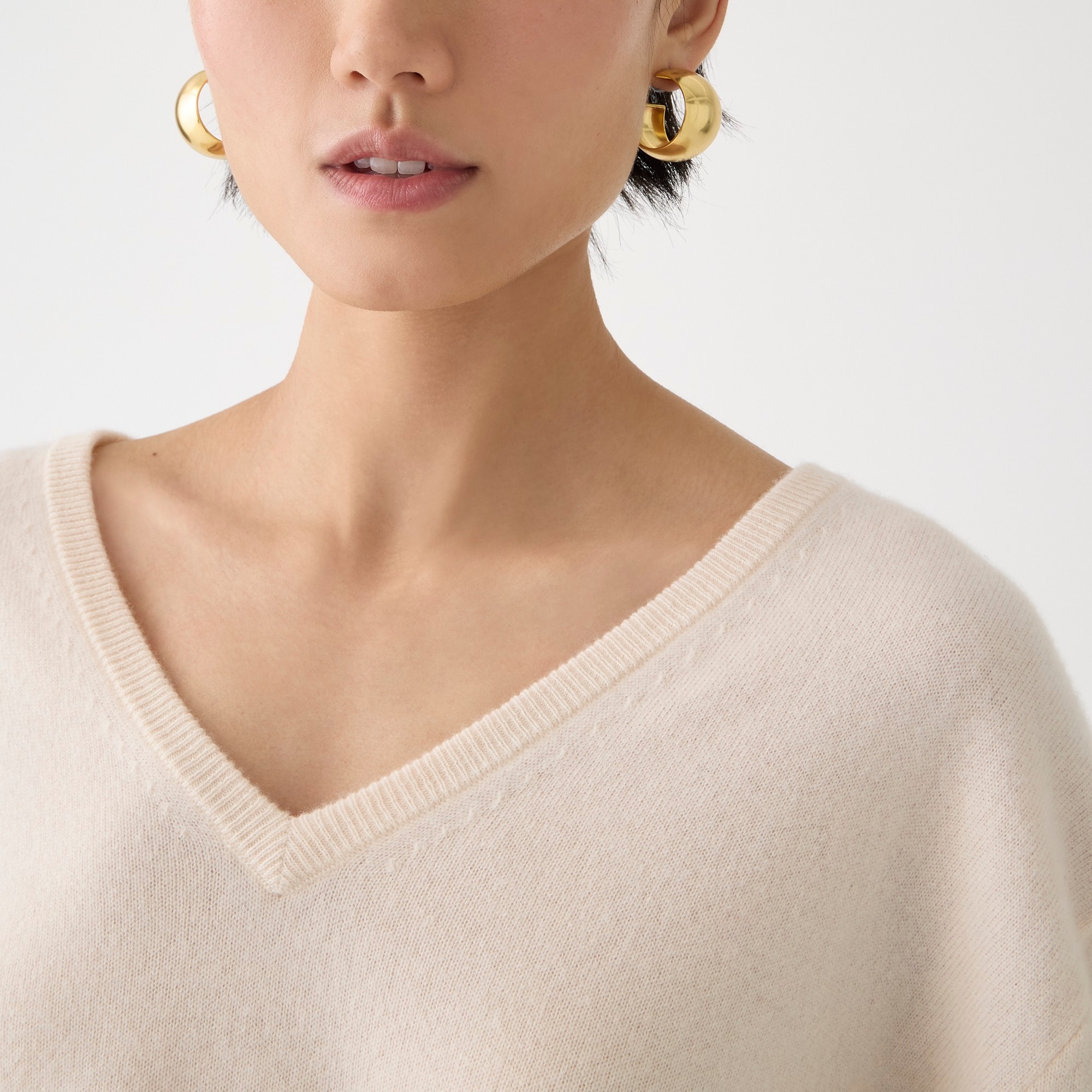 Cashmere relaxed V-neck sweater - image 3