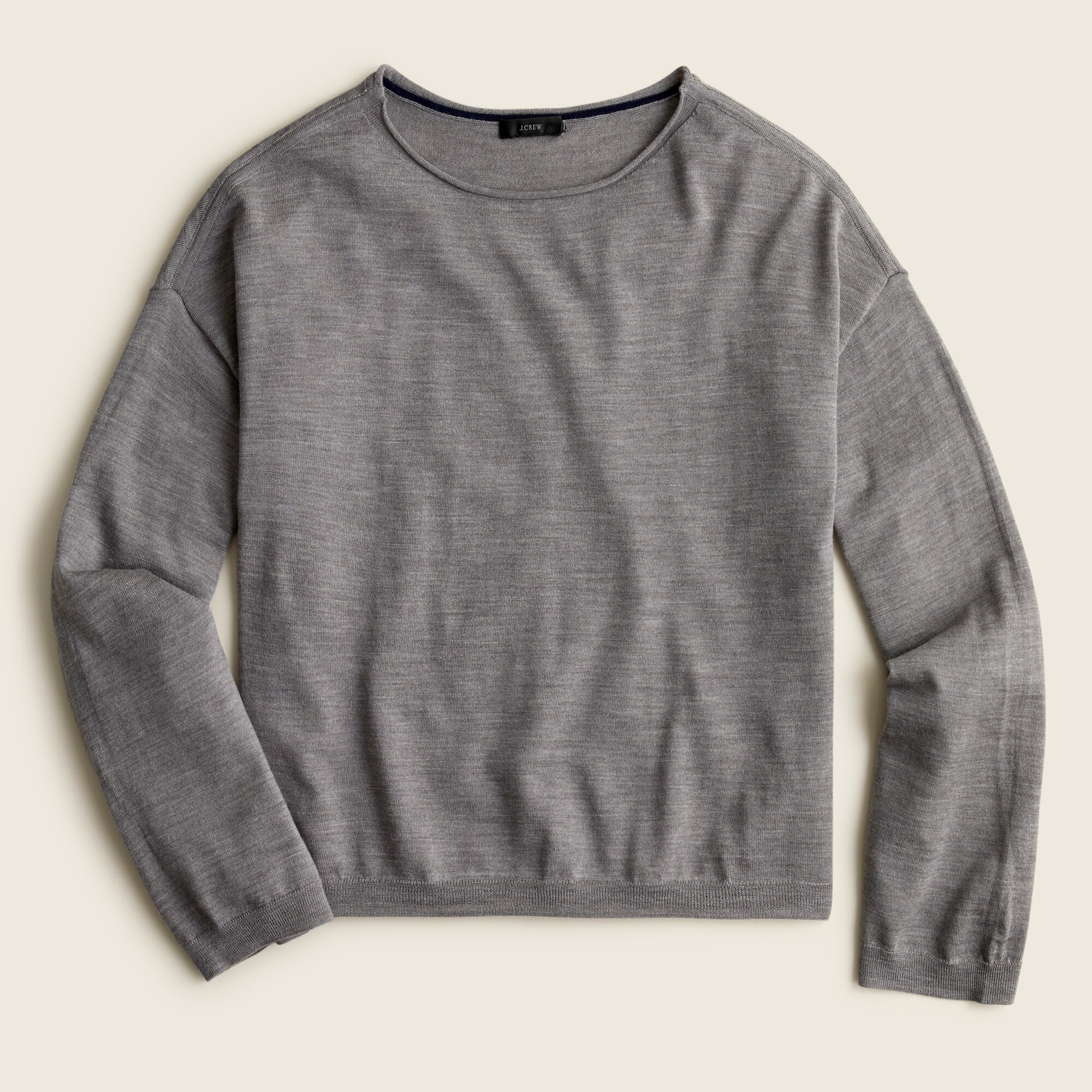 Merino wool rollneck sweatshirt