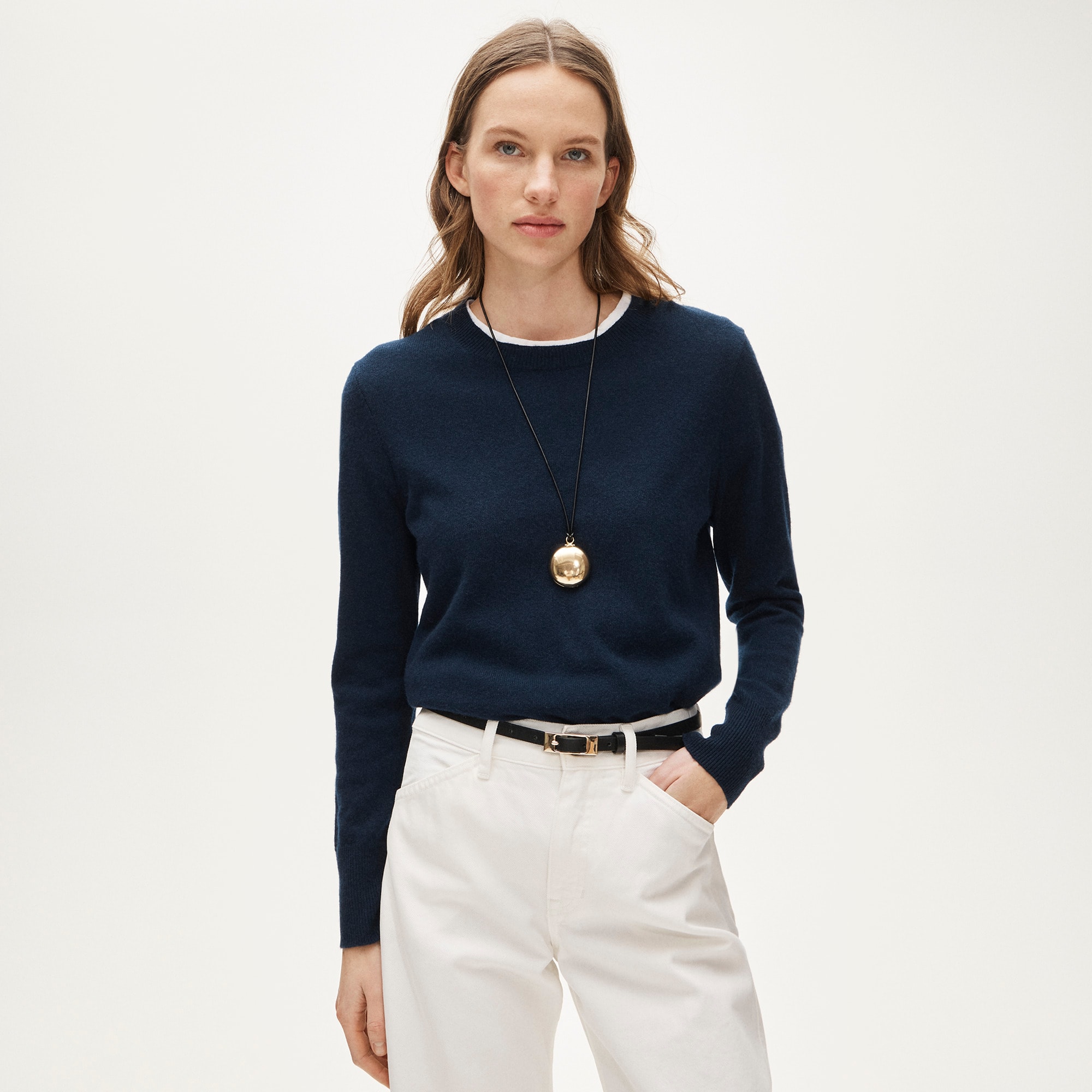 womens Cashmere classic-fit crewneck sweater
