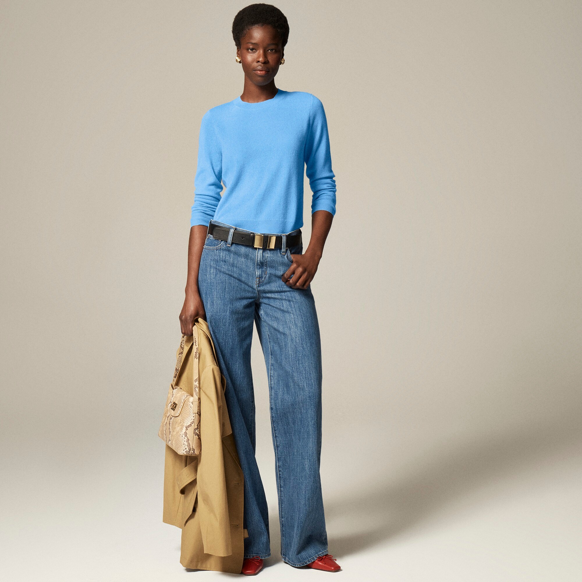 Baby blue cashmere sweater sale