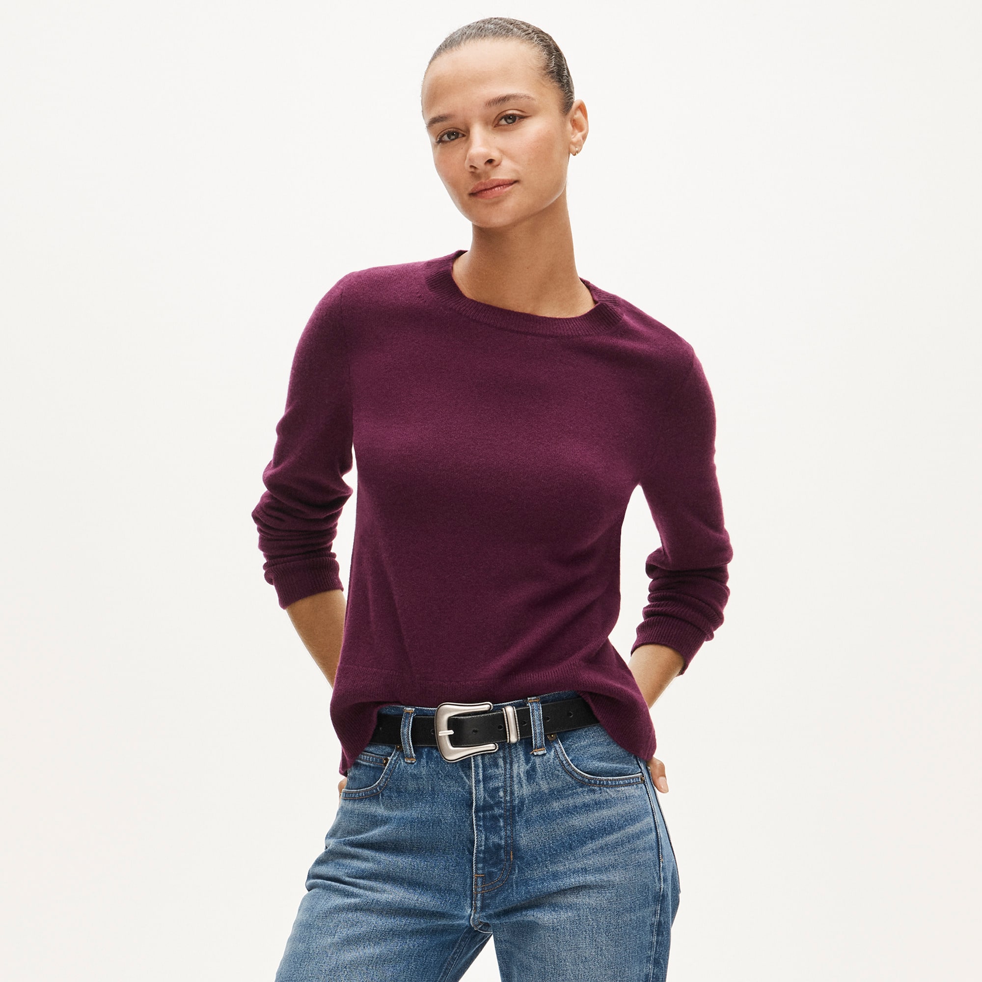 Cashmere classic-fit crewneck sweater - image 2