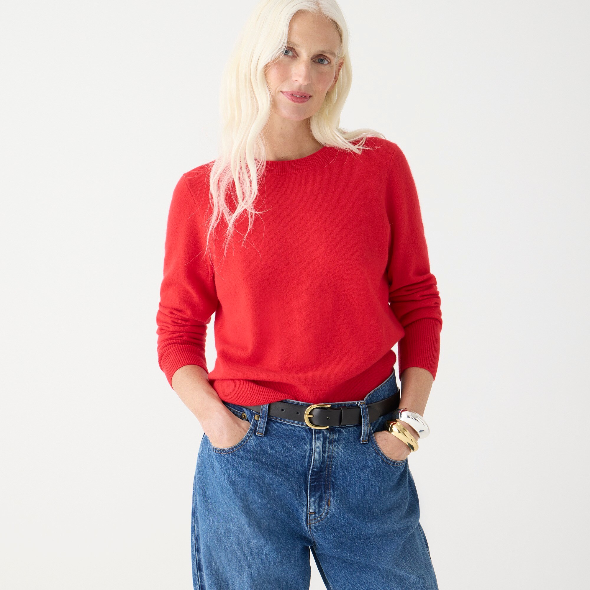 j.crew: cashmere classic-fit crewneck sweater for women