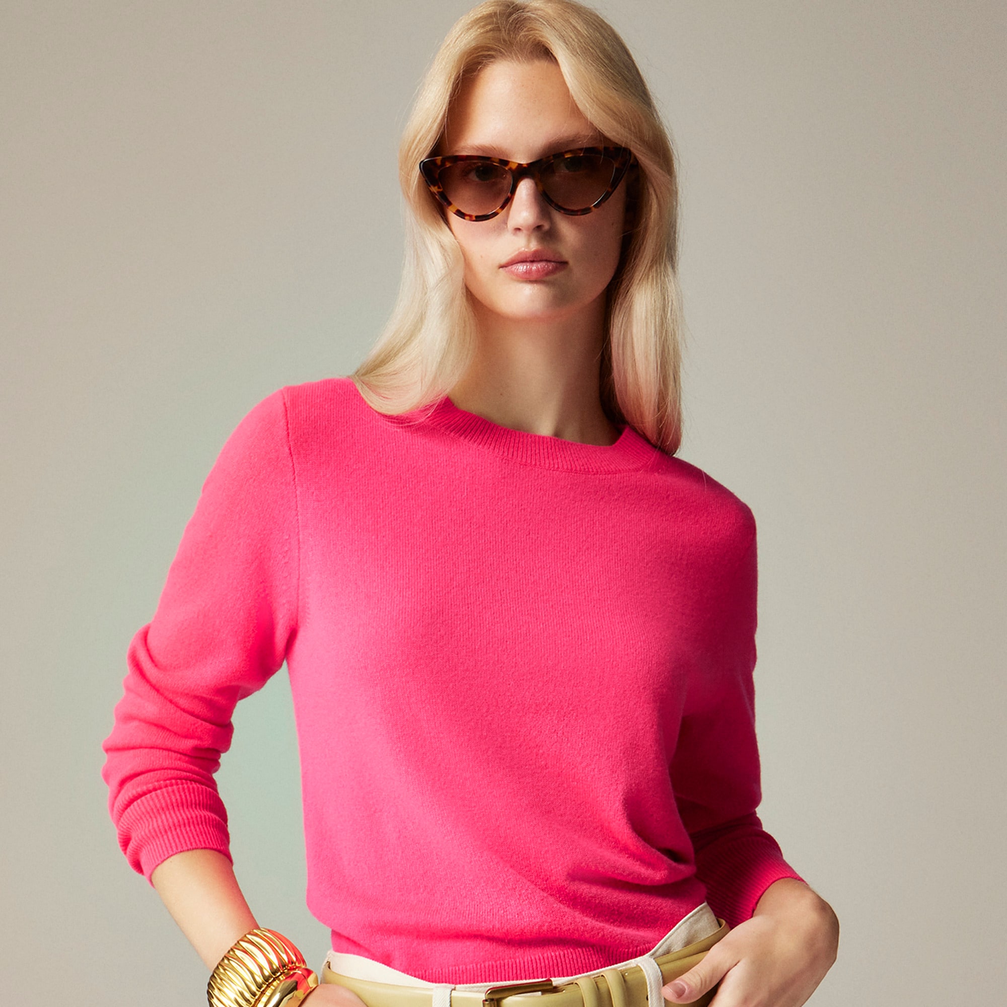 womens Cashmere classic-fit crewneck sweater
