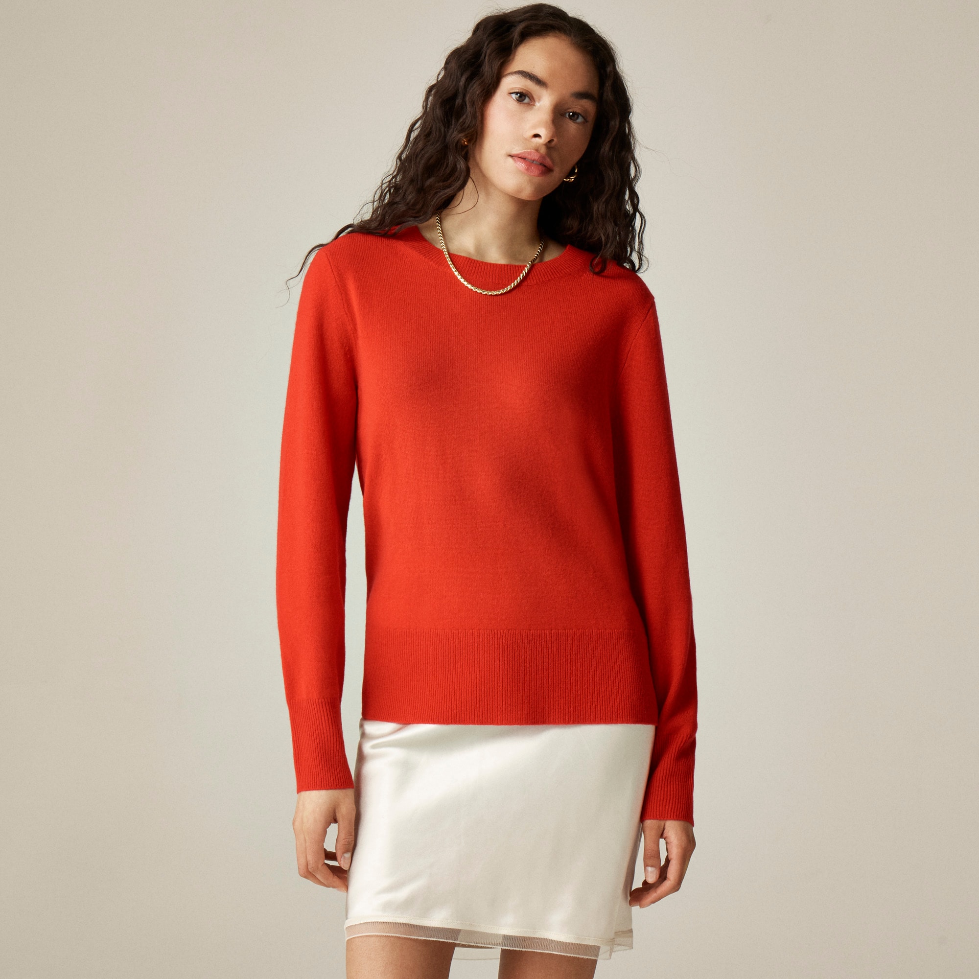 womens Cashmere classic-fit crewneck sweater