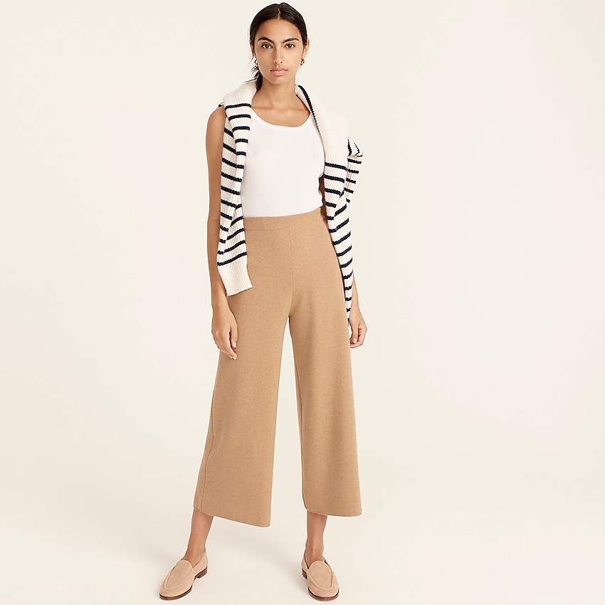 j.crew: wide-leg sweater-pant for women, right side, view zoomed