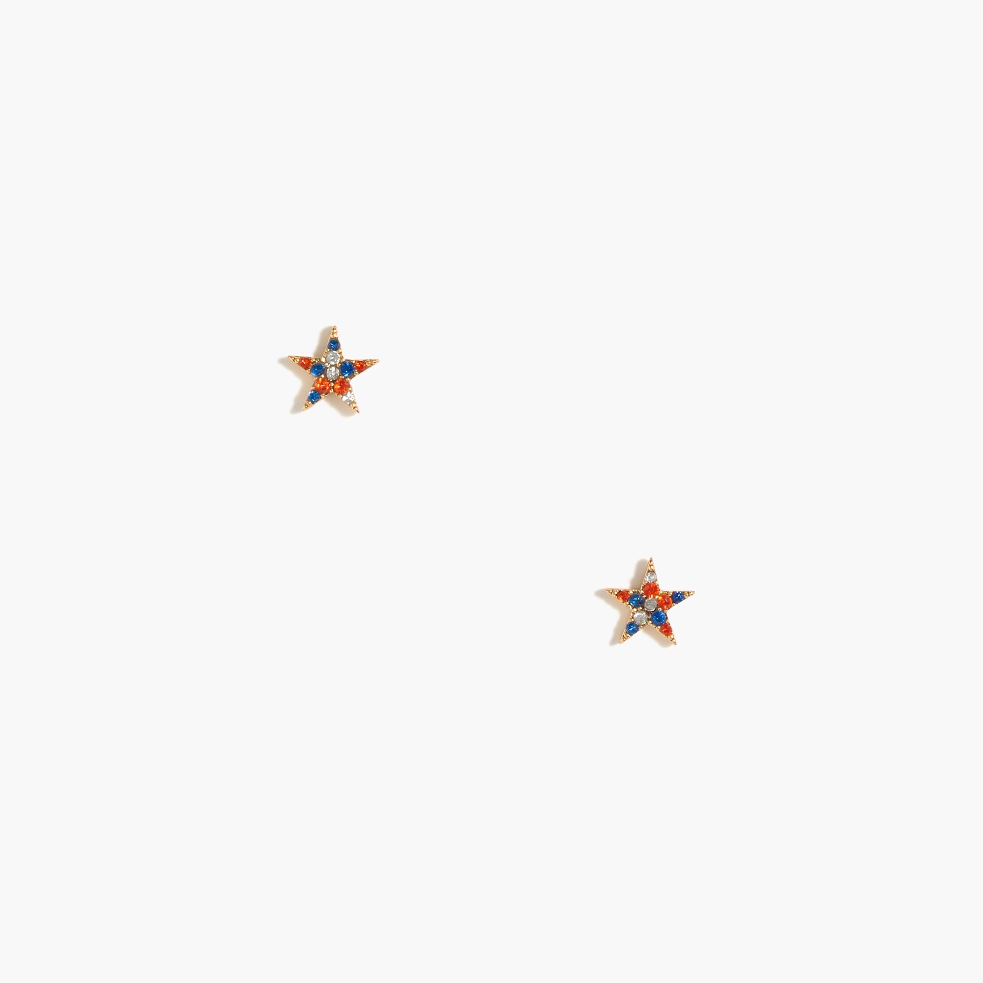 Pavé crystal star stud earrings
