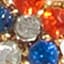 Pavé crystal star stud earrings RED WHITE BLUE factory: pavé crystal star stud earrings for women