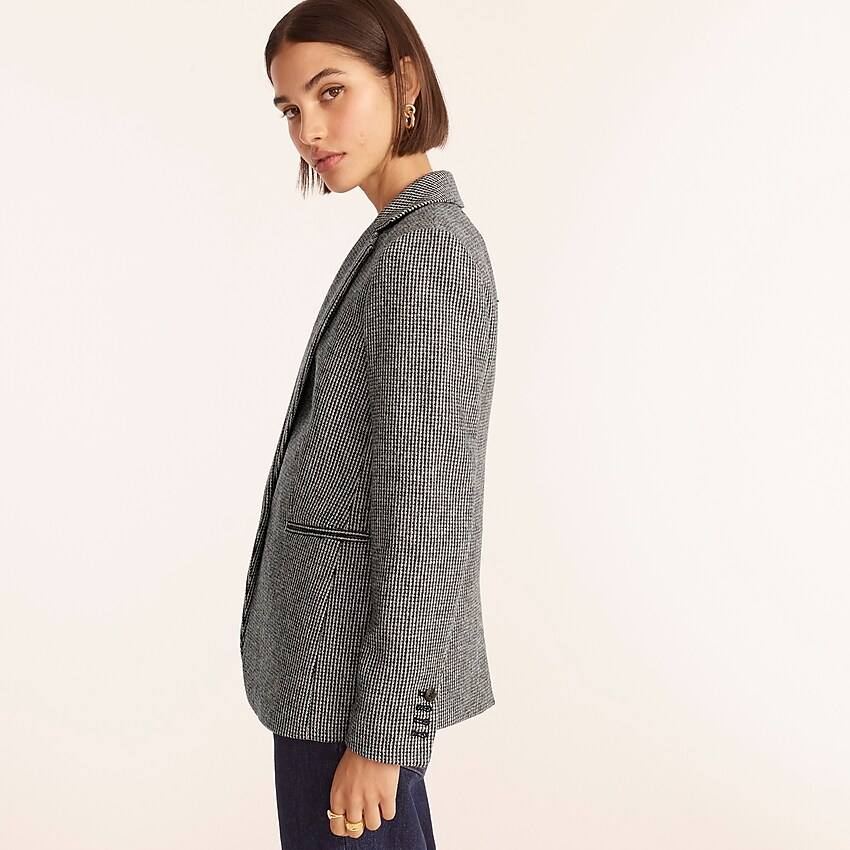 j.crew: parke blazer in english birdseye twill-wool for women, right side, view zoomed