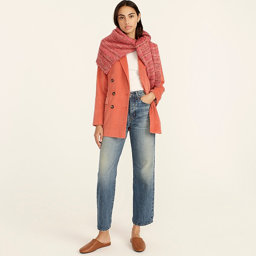 j.crew: double-breasted blazer in italian corduroy for women, right side, view zoomed
