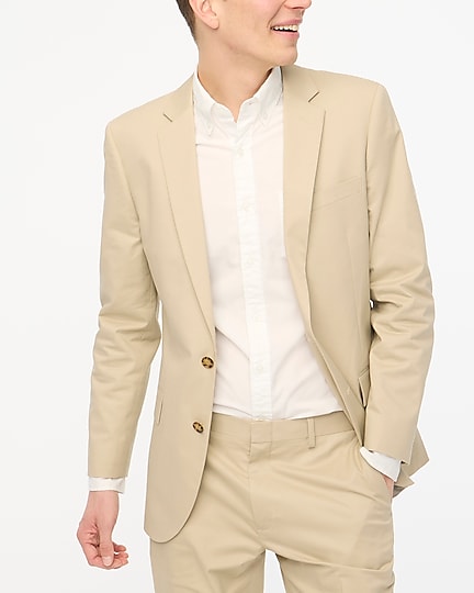 factory: stretch suit jacket in flex chino for men