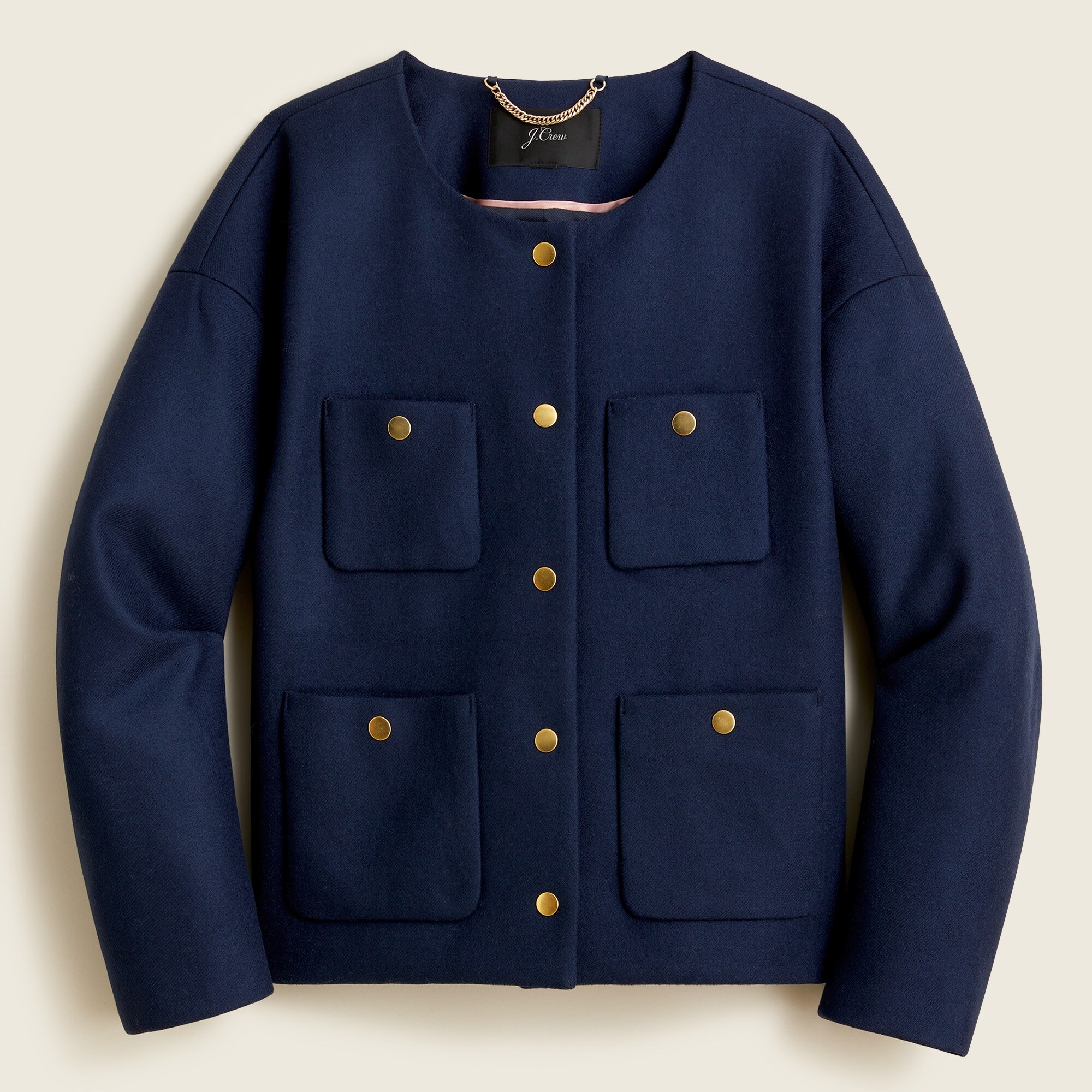 Relaxed Lady Jacket In Double Serge Wool For Women | J.Crew
