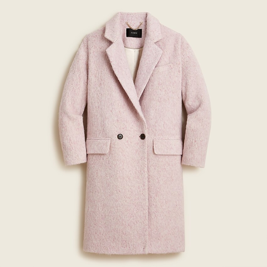 j.crew: relaxed topcoat in italian brushed wool for women, right side, view zoomed